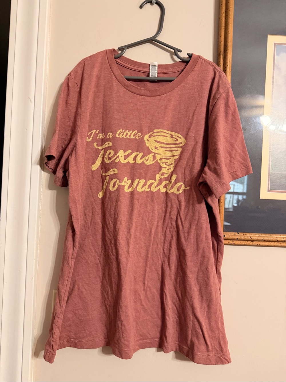 Tracy Lawerence Rust Graphic Tee with Gold Print